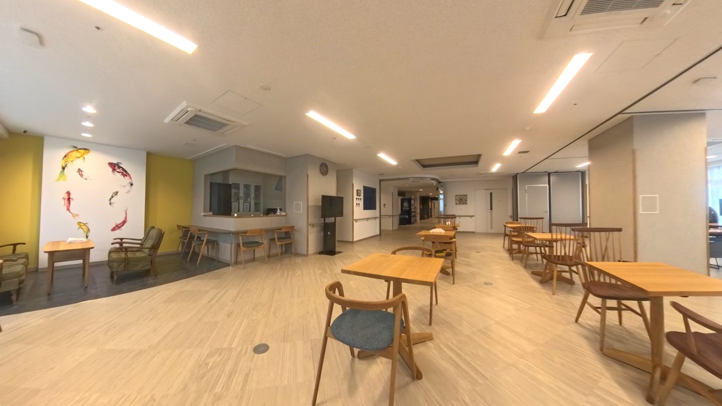 食堂や談話室など、広々とした共用空間をご用意。