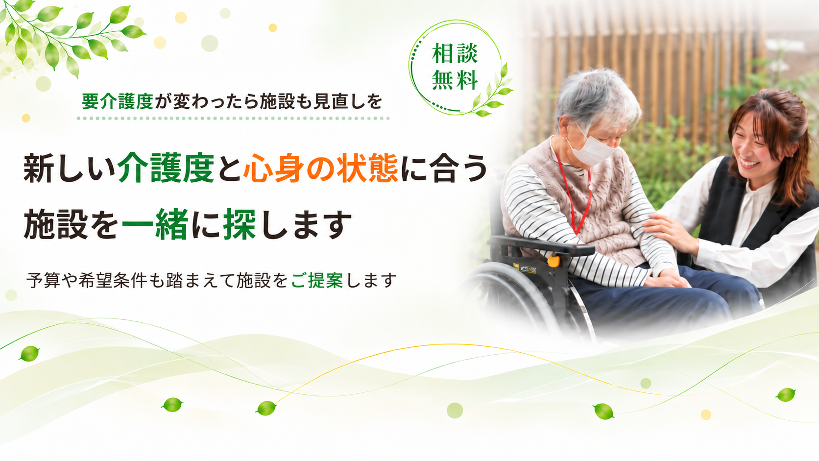 心身の状態に合う施設を探します